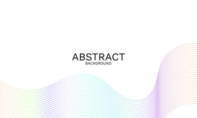 Poster - Elegant colorful lines background for modern designs with white space