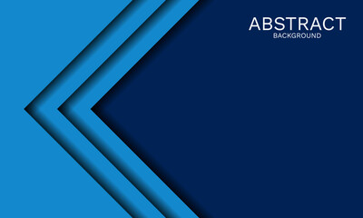 Poster - Elegant deep blue abstract background with layered geometric shapes