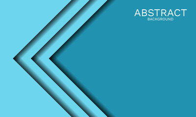 Poster - Modern teal geometric background with chevron pattern and layered effect
