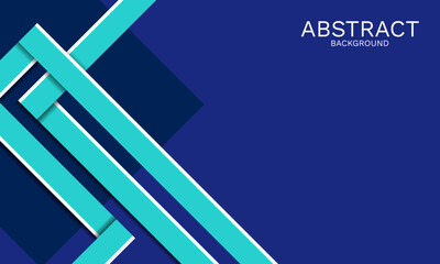 Poster - Modern geometric background with teal stripes and dark blue elements