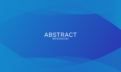 Aufkleber - Elegant Blue Abstract Background with Smooth Dynamic Curves