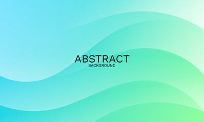 Poster - Elegant Green Abstract Background with Smooth Dynamic Curves