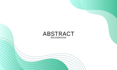 Poster - Green Gradient Wave Background
