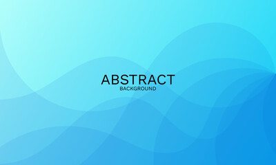 Poster - abstract blue wave background