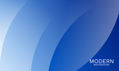 Poster - Elegant Blue Abstract Background with Smooth Dynamic Curves