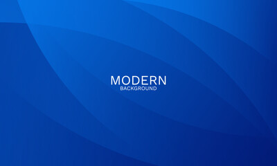 Poster - Elegant blue abstract background with smooth dynamic curves
