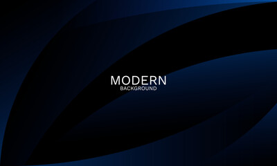 Poster - Abstract Curve and Wave on Navy Blue Background