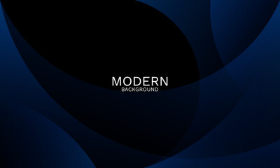 Poster - abstract modern blue wave background