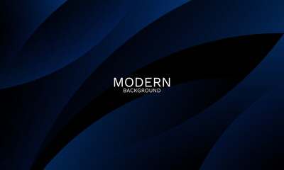 Poster - abstract modern blue wave background