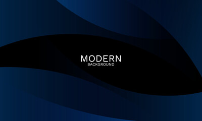 Poster - abstract modern blue wave background
