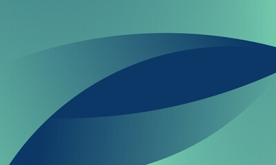 Poster - Elegant Dark Green Abstract Background with Smooth Dynamic Curves