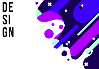 Poster - abstract colorful wave background