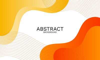 Poster - yellow and orange wave background