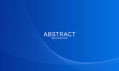 Poster - Vibrant blue gradient background with flowing white lines design element