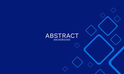 Poster - Elegant deep blue abstract background with geometric rounded squares design