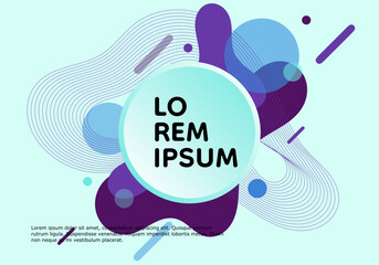 Poster - Vibrant abstract background with dynamic shapes and trendy color scheme