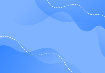 Poster - Serene abstract gradient background with flowing shapes and dotted lines