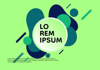 Poster - Playful abstract shapes composition for modern design projects