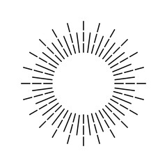 Poster - Bursting minimal lines radiating from a central circle create dynamic impact