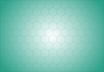 Poster - Teal geometric honeycomb pattern with soft gradient background texture
