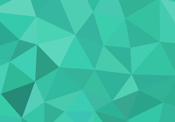 Poster - Turquoise Geometric Polygon Background with Low Poly Triangle Pattern