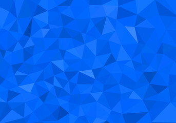Poster - Electric blue low polygon background with vibrant shades and geometric design
