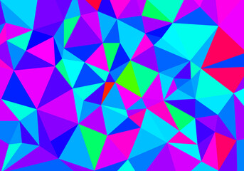 Poster - Vibrant Triangular Mosaic, A Modern Abstract Geometric Spectrum