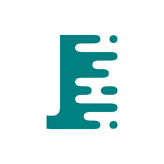 Poster - Teal Flowing Abstract Shape Illustrating Dynamism and Connectivity