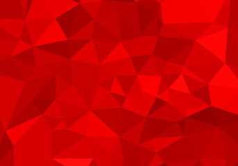 Poster - Crimson facet abstract pattern background with polygon triangle design