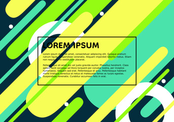 Poster - Dynamic abstract background with geometric shapes and sample text block