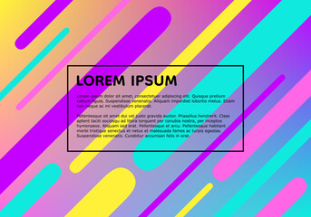 Poster - Trendy abstract background with colorful stripes and space for text overlay