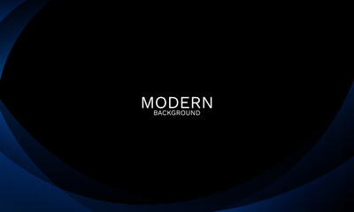 Poster - abstract dark blue wave background