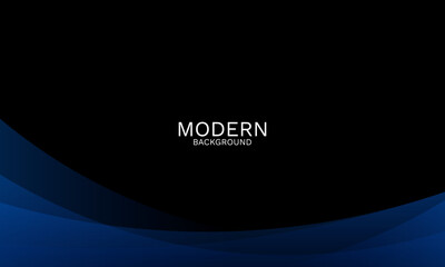 Poster - abstract dark blue wave background