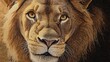 © Magnetix Art - Majestic Lion Portrait: A Close-Up of a Lion's Intense Gaze