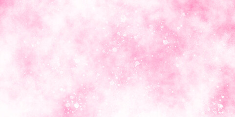 Wall Mural - beautiful pink watercolor background with various bokeh surrounding randomly, blurry and empty smoot