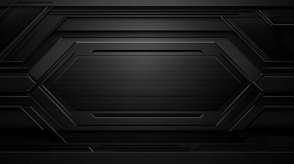 Poster - Modern Abstract Black Background with Geometric Shapes and Texture