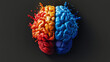 © Phichitpon - Creativity concept with a brain exploding in colors. Mind blown concept. Generative AI