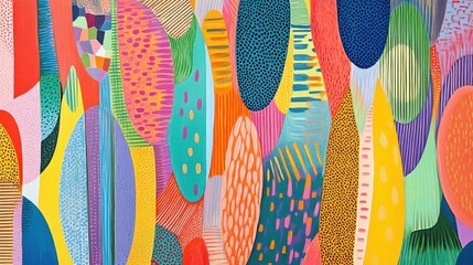 Poster - Colorful Abstract Pattern with Vibrant Shapes and Textures
