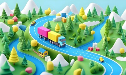 Poster - Supply Chain Transparency Overview, visual representation of supply chain processes, emphasizing clarity, efficiency, and sustainability in operations