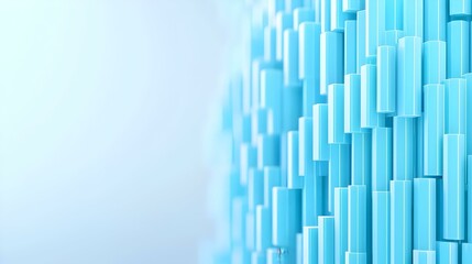 Poster - Abstract blue bar chart displaying data points, visual representation of trends, emphasizing analytical insights and statistical analysis