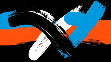 Poster - Bold Abstract Calendar Artwork, vibrant colors and dynamic shapes create an eye-catching design, perfect for modern decor and organization.