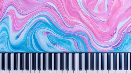 Poster - Vibrant Abstract Symphony, a dynamic blend of colors and shapes creating an energetic visual experience, evoking emotion and imagination.