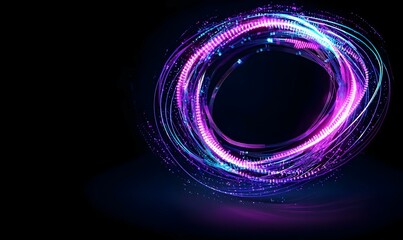 Poster - Dynamic musical note circle frame, vibrant design, evokes rhythm and melody, perfect for music-themed projects and creative expressions