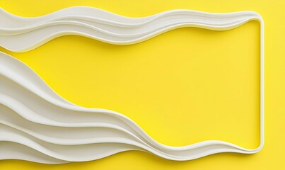 Poster - Vibrant Yellow Abstract Design, an energetic composition featuring dynamic shapes and a cheerful palette that evokes positivity and creativity