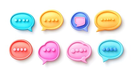 Colorful chat bubbles, communication