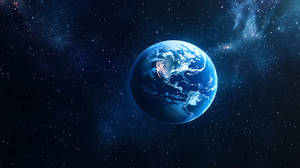 Wall Mural - satellite image of earth in space