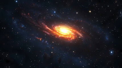 Wall Mural - vibrant galactic core surrounded by dust and stars