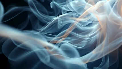 Poster - Ethereal swirls of dance: graceful smoke movement in fluid forms