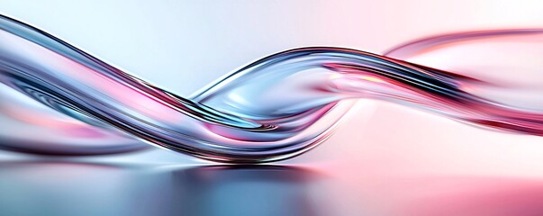 Poster - Light refraction digital art, iridescent glass-like surfaces, infinite reflections, radiant energy flows, abstract futuristic motion, dynamic and fluid composition, hyper-detailed textures