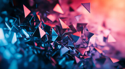 Poster - Abstract Geometric Background with Triangles for Technology Presentations